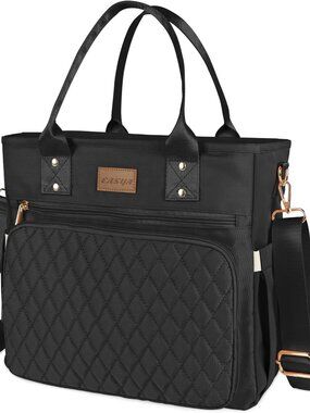 Large Insulated Lunch Bag for Work, Women's Nylon Thermal Lunch Box, Leakproof C